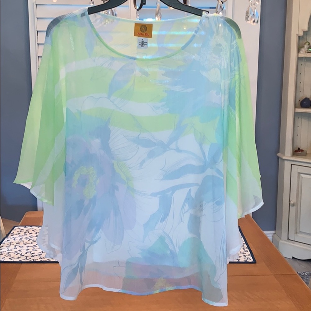 Cute pastel top with white camisole